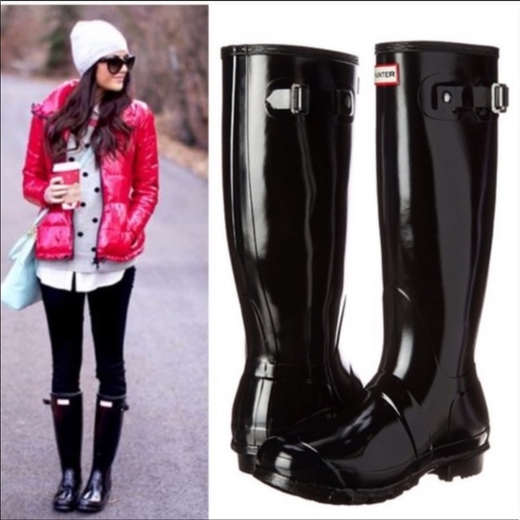 Hunter Shoes - Hunter Black Winter and Rain Boots